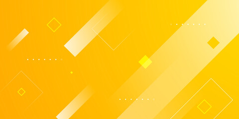 Abstract yellow banner background with simple stripe lines pattern element concept design. Cool and trendy background style.