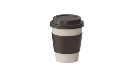 Disposable coffee cup mockup on a black background for design presentation