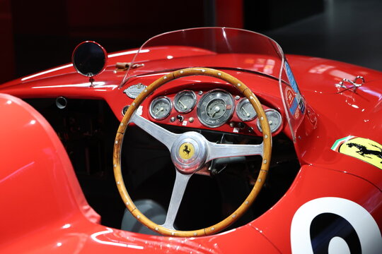 Old driving seat of a Ferrari racing car - - Italia, Maranello (MO) - 24 November 2025