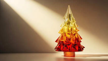Elegant Gradient Amber Christmas Tree - Soft Light Glow for Luxury Holiday D�cor
