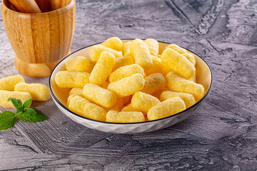 Golden crispy sweet corn sticks