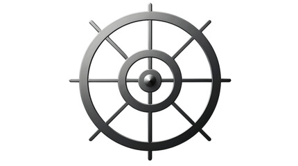 Obraz premium 3D Metallic Ship Wheel Design
