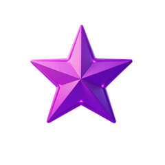 Obraz premium 3D Purple Star Vector Illustration