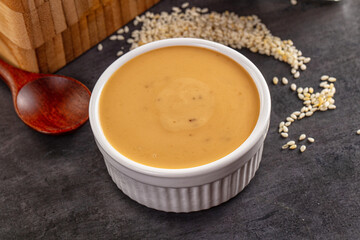 Asian sesame sauce with seeds
