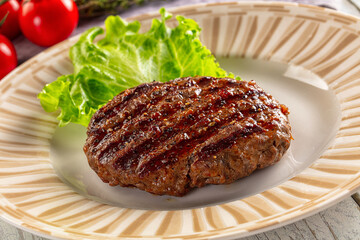 Grilled beef cutlet minced meat