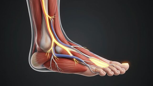 Anatomical Animation: Traveling along the Deep Peroneal Nerve in the Foot