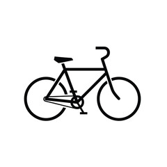 Obraz premium Simple black and white illustration of a classic bicycle design