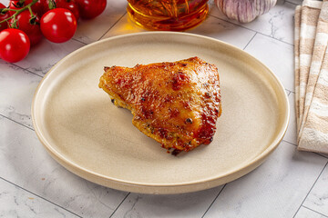 Fried chicken thighs with spices