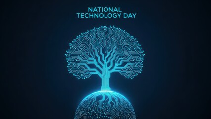 Digital Tree Symbolizing Innovation for Technology Day