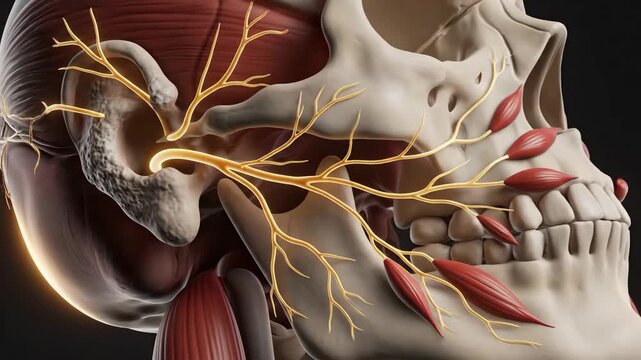 Medical Animation: Human Stylomastoid Foramen Anatomy and Facial Nerve Pathway