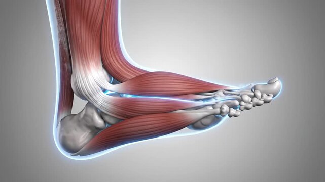Medical Animation: Human Tibialis Posterior Muscle Anatomy and Function