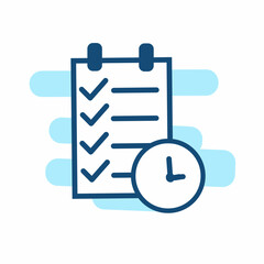 Project Deadline Vector illustrator isolated on white Background