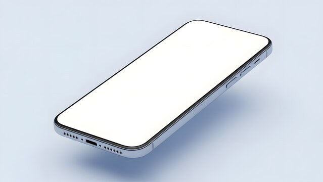 Premium smartphone mockup with blank screen in dynamic position