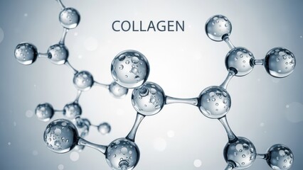 Scientific illustration of collagen a vital protein