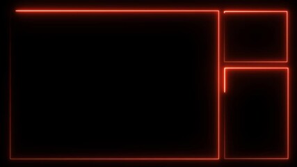 Dynamic glowing purple electric energy streaming frame overlay for gaming and live content. Motion graphics of live chat concept. 4k