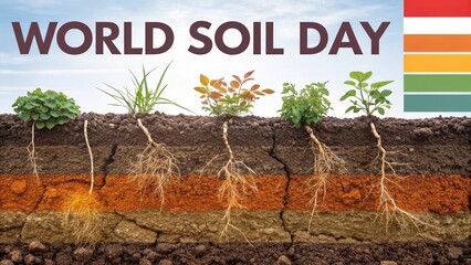 Educational soil diagram promoting conservation and sustainable agricultural soil management.
