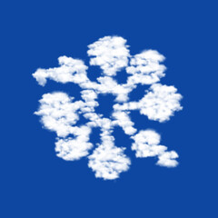 Clouds in the shape of a molecule symbol on a transparent background. A symbol consisting of clouds in the center. Illustration on transparent background