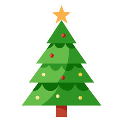christmas tree vector illustration