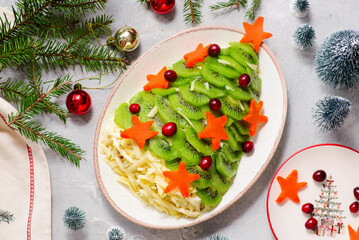 New Year's salad Christmas tree
