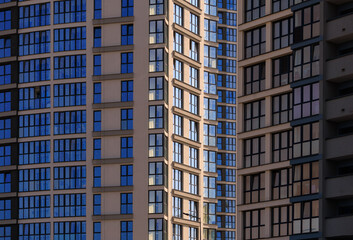 Fototapeta premium Cityscape, modern buildings on a summer day