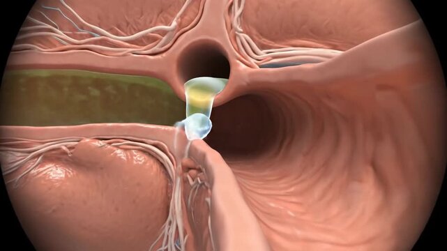 Animated Medical Journey: Camera Traverses the Pancreatic Duct