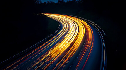 Light Trails Long Exposure City Night Motion Abstract Scene