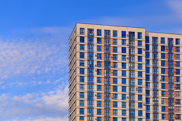 Cityscape, modern buildings on a summer day