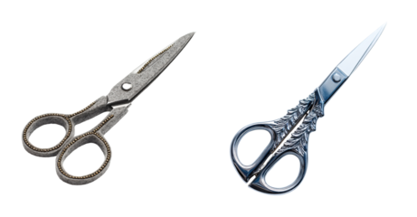 Vintage ornate scissors vintage embroidery scissors metal sharp craft tool delicate detail ornate handle