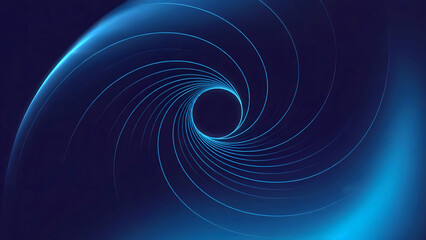 Modern vibrant blue concentric circles create dynamic swirling abstract design for technology and innovation concepts