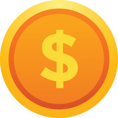 Golden Coin Vector for Money and Rewards