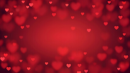 Romantic red hearts background for Valentine's Day anniversaries or love themed designs so lovely