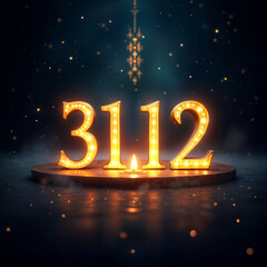 New Year's Eve greeting card