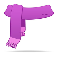 Warm purple scarf vector isolated illustration