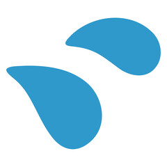 光沢と透明感のある複数の水滴のシンプルなベクターイラスト