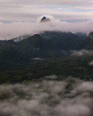 Clouds over the thai mountains