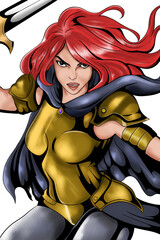 Warrior women illustration digital drawing