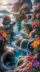 tropical island in the sea