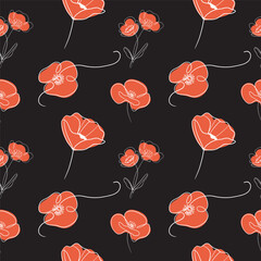 Elegant Hand drawn of flowers. Vector illustration.