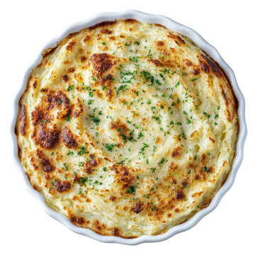 Savory Brandade Parmentier fish pie casserole, brandade de morue topped with mashed potato. delicious comfort food
