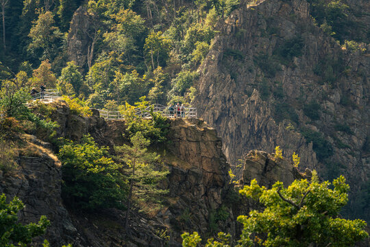 Ausblick von der Rosstrappe ins Bodetal