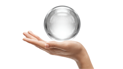 Hand Holding Crystal Ball: Future, Fortune Telling, Magic