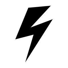 Electric power icon. Lightning bolt icon.