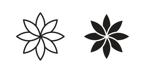 Fototapeta premium Aster icon template color editable. for graphic and web design.