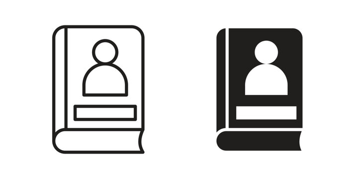 Biography icon template color editable. for graphic and web design.