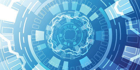 Abstract futuristic background. Concentric circles. Rotating circular elements. Spiral graphics.