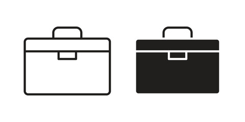 Briefcase icon template color editable. for graphic and web design.