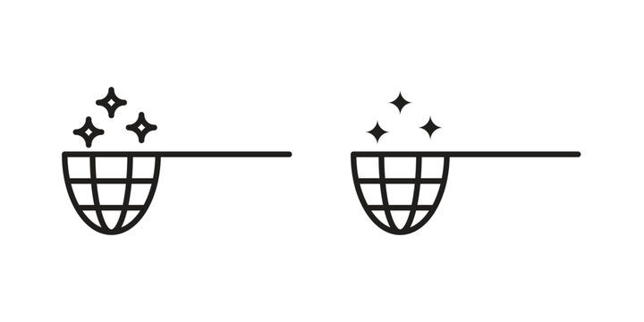 Butterfly catcher icon template color editable. for graphic and web design.