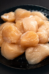 Fresh Raw Scallops Close-Up Macro Shot