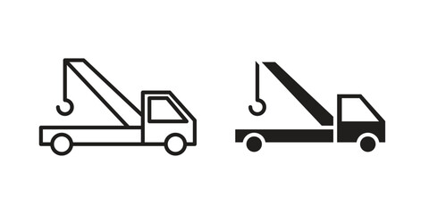 Car crane icon template color editable. for graphic and web design.