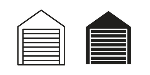 Car garage icon template color editable. for graphic and web design.